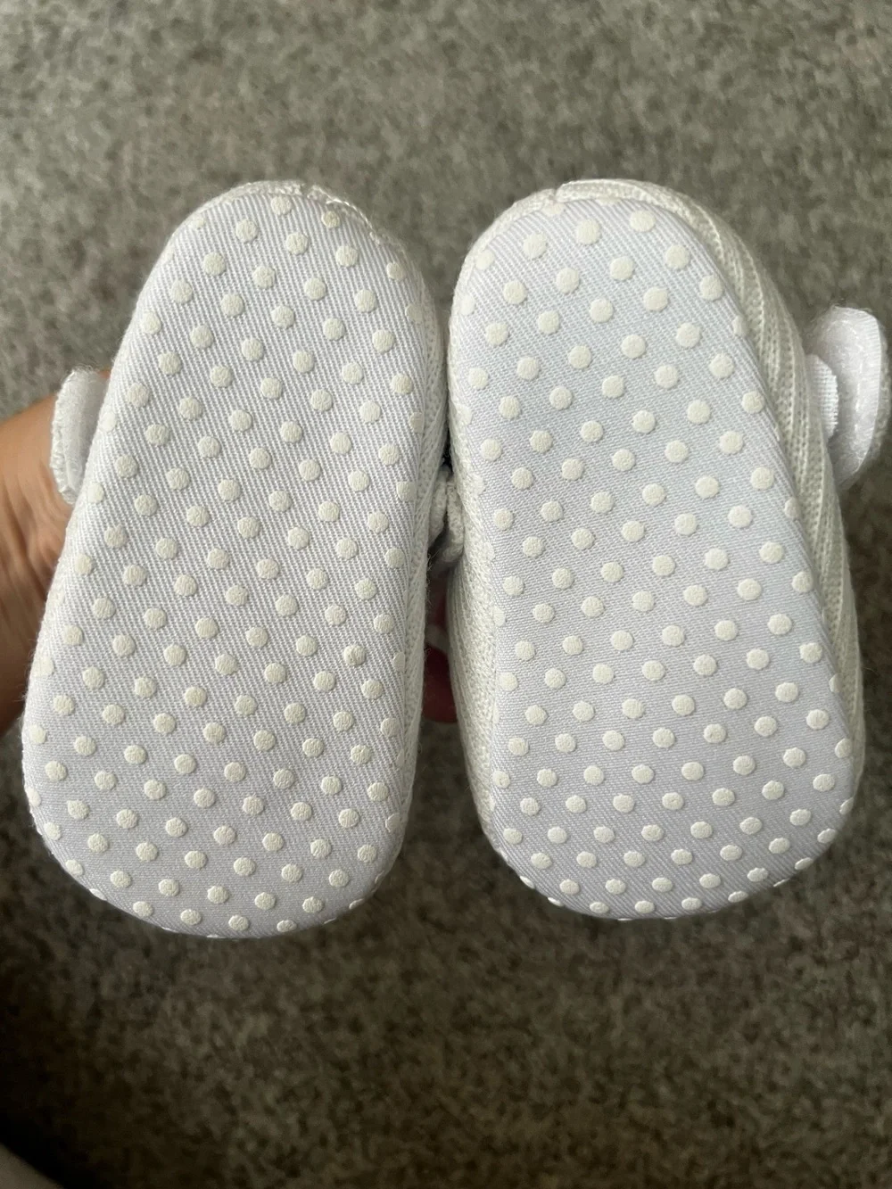 SHEIN Baby Girl Ivory Knit Bow Flats - Size 2.5-3